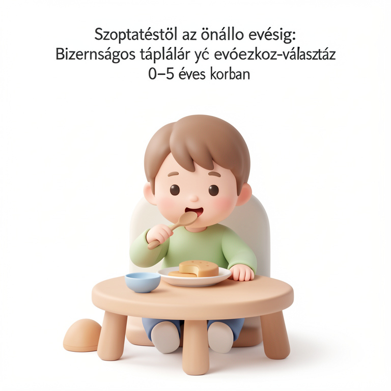Szoptatástól az önálló evésig: Biztonságos táplálás és evőeszköz-választás 0–5 éves korban